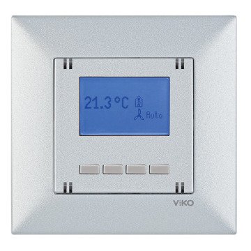 VİKO Novella/Trenda 92605094 Programlanabilir Dijital Termostat Isıtma [Gümüş]