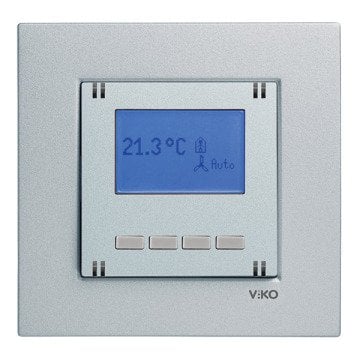 VİKO Novella/Trenda 92605094 Programlanabilir Dijital Termostat Isıtma [Gümüş]