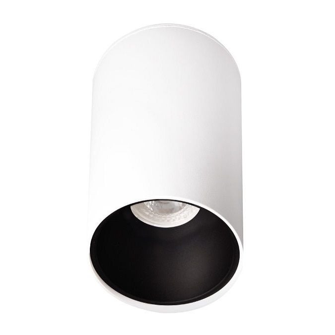 MOLLED MOL360-3 10x10 cm Beyaz-Siyah Sıva Üstü Silindir Spot Kasası (Metal - GU10 Duylu)