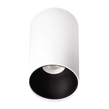 MOLLED MOL360-3 10x10 cm Beyaz-Siyah Sıva Üstü Silindir Spot Kasası (Metal - GU10 Duylu)