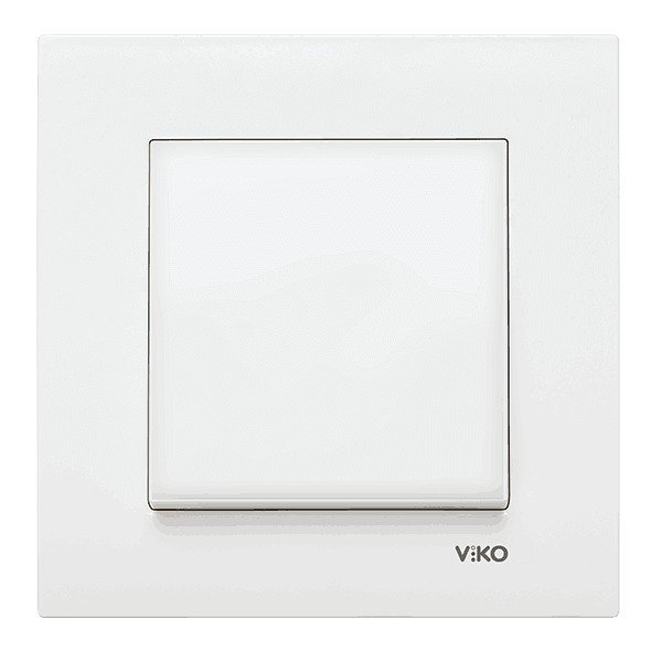 VİKO Karre/Meridian 90967001 Anahtar (Düğme+ Mekanizma) [Beyaz]