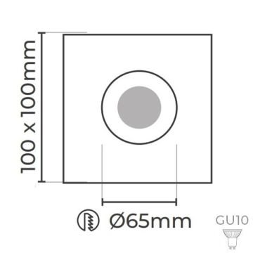 MOLLED MOL4008 Platin Kare Dekoratif Spot Kasası