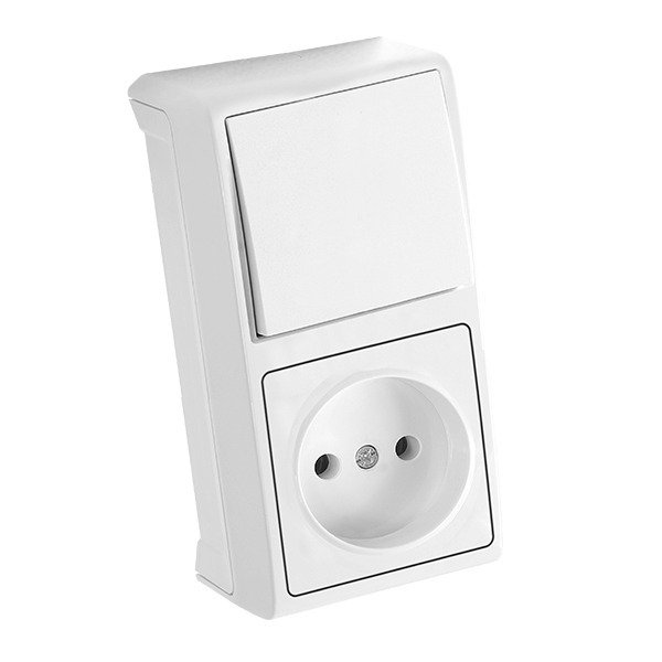 VİKO Vera 90681086 Dikey İkili Kombine Anahtar ve Priz [Beyaz]