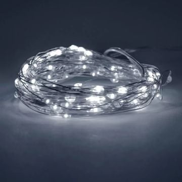 ACK AS90-00993 Pilli 10 Metre LED Süsleme Işığı - Beyaz Işık (6500K)