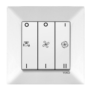 VİKO Karre/Meridian 90967098 Cooler Anahtarı (Düğme+ Mekanizma) [Beyaz]