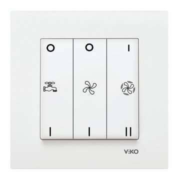 VİKO Karre/Meridian 90967098 Cooler Anahtarı (Düğme+ Mekanizma) [Beyaz]