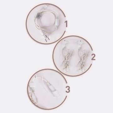 ACK AS90-00306 200x200 cm Dış Mekan LED Perde - Mavi Işık