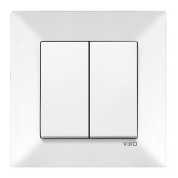 VİKO Karre/Meridian 90967044 Dual Anahtar (Düğme+ Mekanizma) [Beyaz]