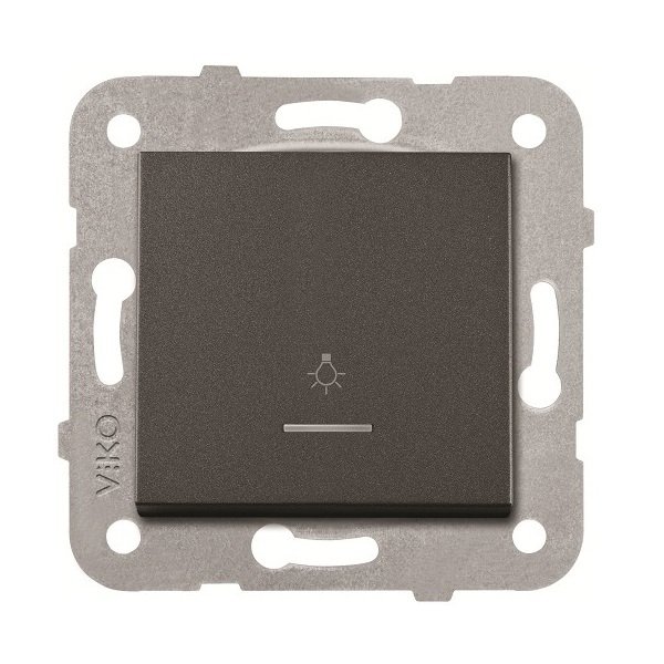 VİKO Novella/Trenda 92605514 Işıklı Light Anahtarı Düğmesi [Siyah]