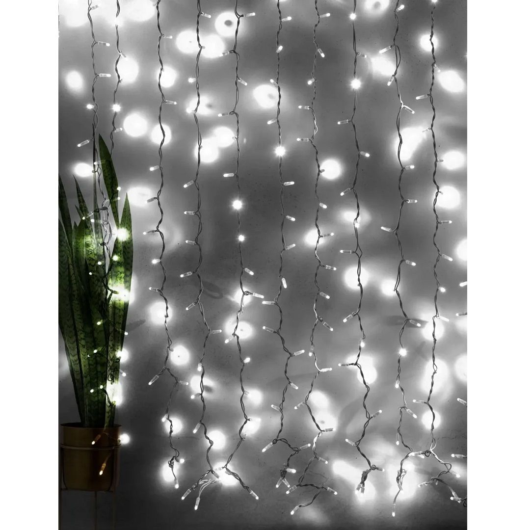 ACK AS90-00303 200x200 cm Dış Mekan LED Perde - Beyaz Işık (6500K)