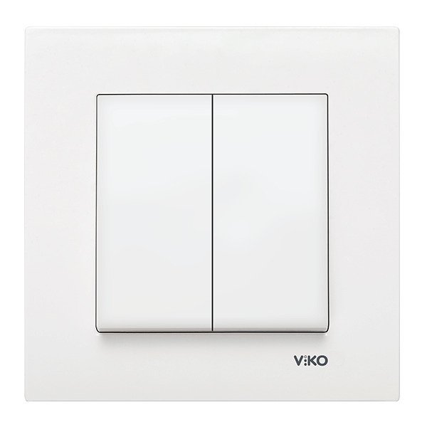 VİKO Karre/Meridian 90967083 Impulse Komütatör (Düğme+ Mekanizma) [Beyaz]