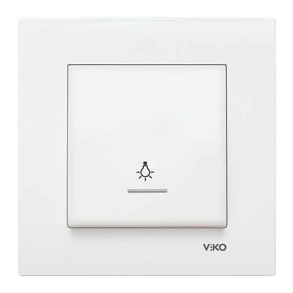 VİKO Novella/Trenda 92605714 Işıklı Light Anahtarı Düğmesi [Beyaz]