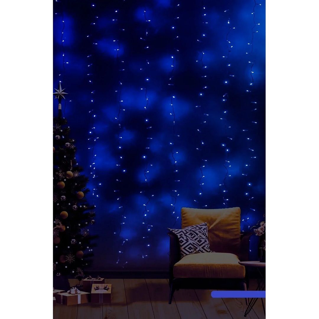 ACK AS90-00506 200x200 cm İç Mekan LED Perde - Mavi Işık