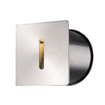 EGGE EG-9340 3 Watt Satin Nikel Sıva Altı Kare Dış Mekan LED Merdiven Armatürü - Gün Işığı (3000K)