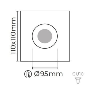 MOLLED MOL6108 Beyaz Sıva Altı Kare Spot Kasası (Metal)