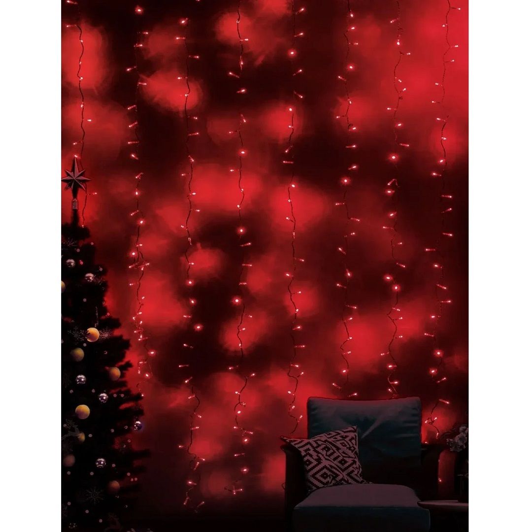 ACK AS90-00504 200x200 cm İç Mekan LED Perde - Kırmızı Işık