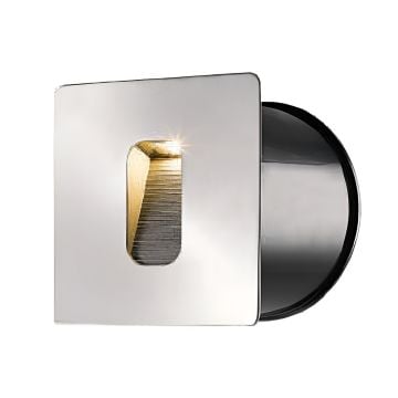 EGGE EG-9335 3 Watt Satin Nikel Sıva Altı Kare Dış Mekan LED Merdiven Armatürü - Gün Işığı (3000K)