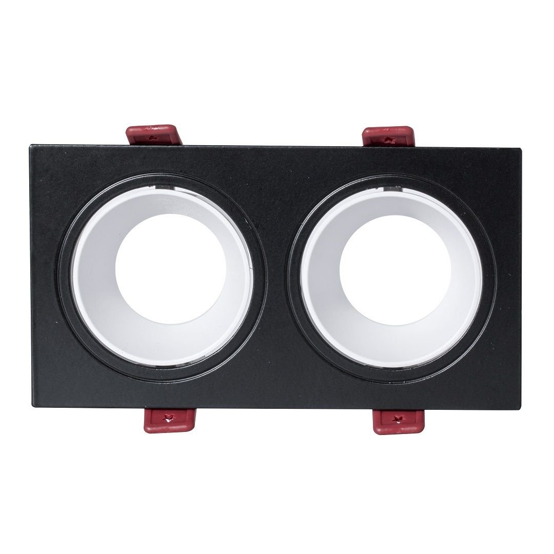 MOLLED MOL4152-SB Siyah-Beyaz Sıva Altı İkili Spot Kasası (Metal)