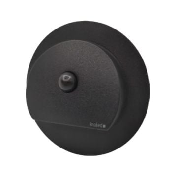 inoled 6106-05 1 Watt Siyah Yuvarlak LED Merdiven Armatürü - Mavi