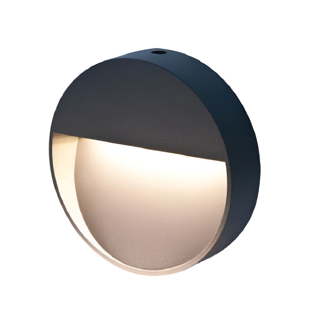 EGGE EG-9400 2 Watt Antrasit Sıva Üstü Yuvarlak Dış Mekan LED Aplik - Gün Işığı (3000K)