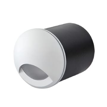 EGGE EG-9300 3 Watt Gri/Antrasit Sıva Altı Yuvarlak Dış Mekan LED Merdiven Armatürü - Gün Işığı (3000K)