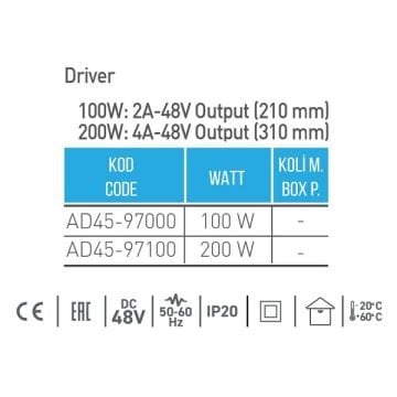 ACK AD45-97000 100 Watt Magnet Driver