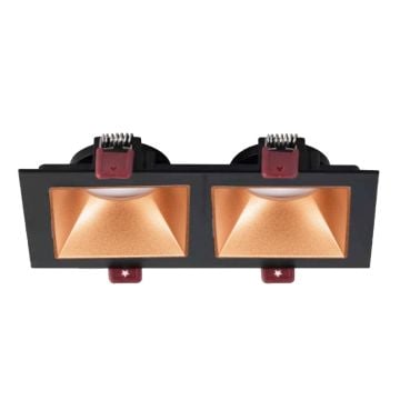 MOLLED MOL4155-SP Siyah-Bakır Sıva Altı İkili Spot Kasası (Metal)