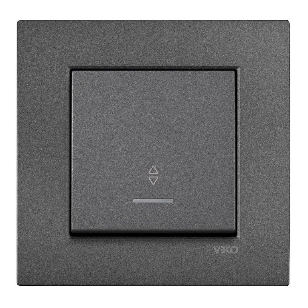 VİKO Novella/Trenda 92605463 Işıklı Vavien Düğmesi [Füme]