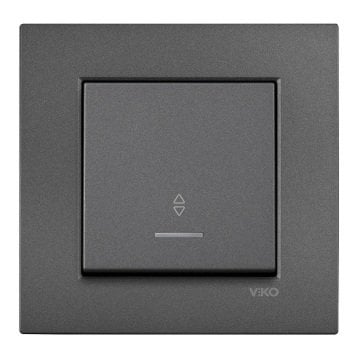 VİKO Novella/Trenda 92605463 Işıklı Vavien Düğmesi [Füme]