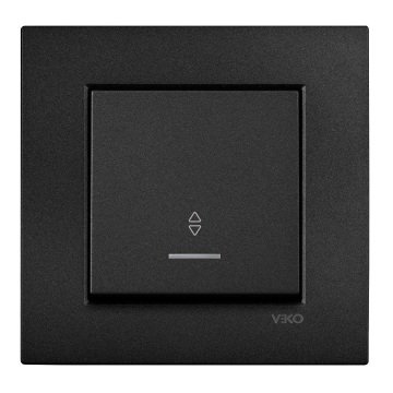 VİKO Novella/Trenda 92605563 Işıklı Vavien Düğmesi [Siyah]