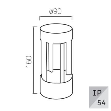 EGGE EG-9010 10 Watt Antrasit Set Üstü LED Aplik - Gün Işığı (3000K)