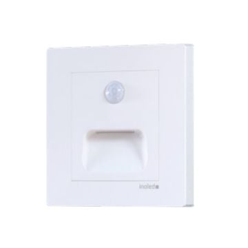 inoled 6101-02 1 Watt Sensörlü Beyaz Kare LED Merdiven Armatürü - Gün Işığı (3000K)