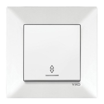 VİKO Karre/Meridian 90967063 Işıklı Vavien (Düğme+ Mekanizma) [Beyaz]
