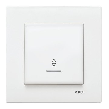 VİKO Karre/Meridian 90967063 Işıklı Vavien (Düğme+ Mekanizma) [Beyaz]