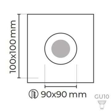 MOLLED MOL4166 Antrasit Sıva Altı Kare Spot Kasası (Metal)