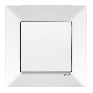 VİKO Karre/Meridian 90967039 İki Kutuplu Anahtar (Düğme+ Mekanizma) [Beyaz]