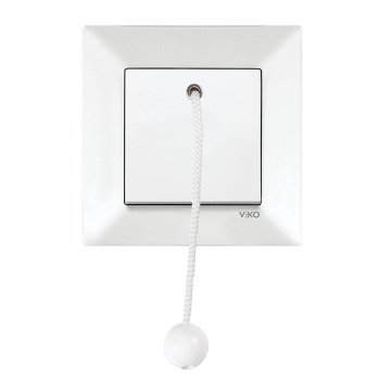 VİKO Karre/Meridian 90967018 İpli Acil Uyarı Butonu (Düğme+ Mekanizma) [Beyaz]