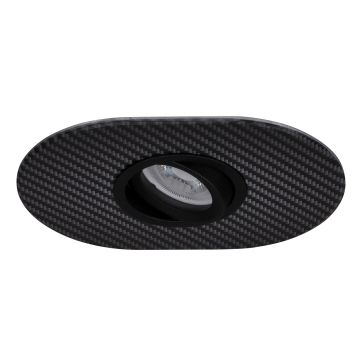 goldX ZE1000-43 Karbon Fiber Desenli Sıva Altı Oval Spot Kasası