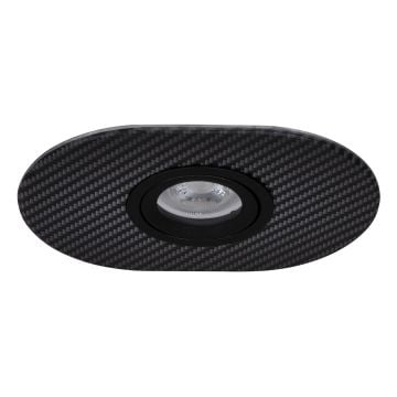 goldX ZE1000-43 Karbon Fiber Desenli Sıva Altı Oval Spot Kasası