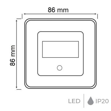 HOROZ 079-026-0002 DIAMOND Watt Beyaz Kasa Sıva Altı Kare Sensörlü LED Merdiven Armatürü - Ilık Beyaz (4000K)