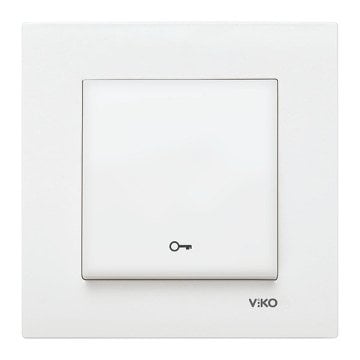 VİKO Karre/Meridian 90967005 Kapı Otomatiği Anahtarı (Düğme+ Mekanizma) [Beyaz]