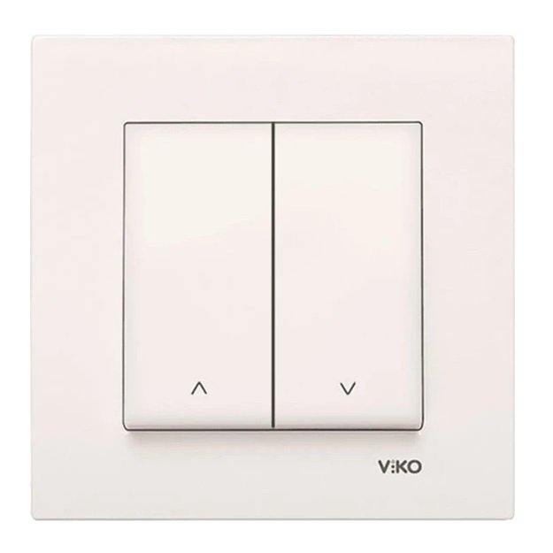 VİKO Novella/Trenda 92605816 İki Düğmeli Jaluzi Kumanda Anahtarı Düğmesi [Krem]