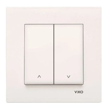 VİKO Novella/Trenda 92605816 İki Düğmeli Jaluzi Kumanda Anahtarı Düğmesi [Krem]