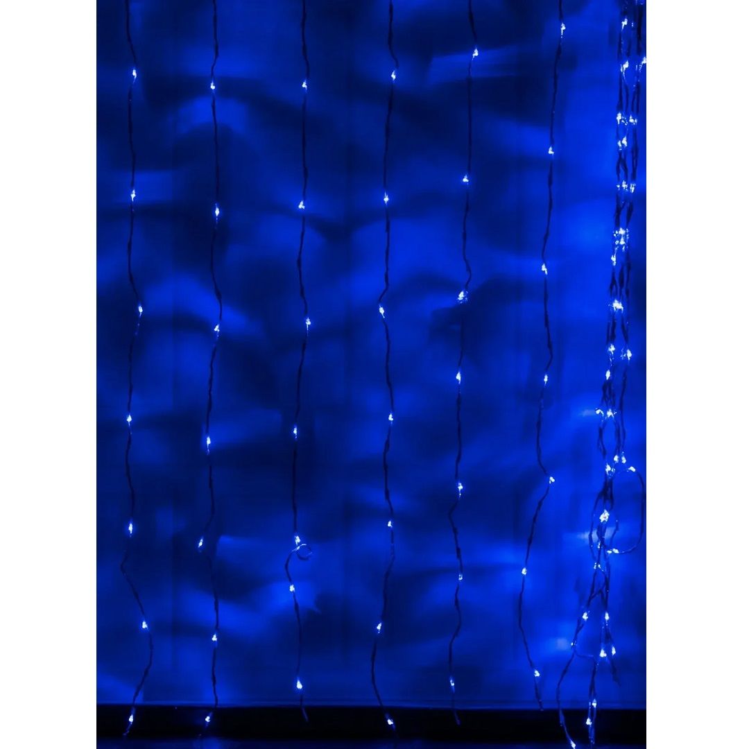ACK AS90-00606 200x200 cm İç Mekan LED Akar Perde - Mavi Işık