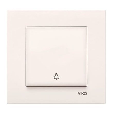 VİKO Karre/Meridian 90967203 Light Anahtarı (Düğme+ Mekanizma) [Krem]