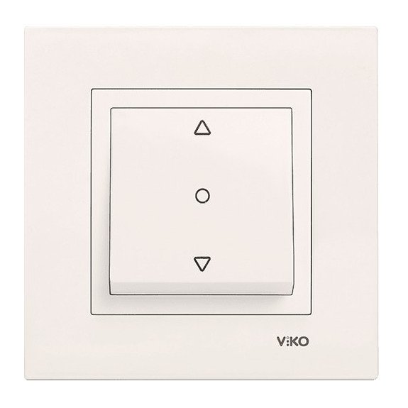 VİKO Karre/Meridian 90967272 Tek Düğmeli Jaluzi Kumanda Anahtarı (Düğme+ Mekanizma) [Krem]