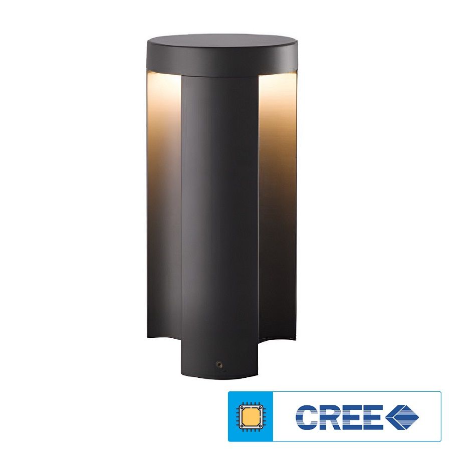 EGGE EG-9045 3x6 Watt 25 cm Antrasit LED Bollard Armatür - Gün Işığı (3000K)
