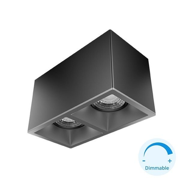 GOYA GY 1862-8 2x8 Watt Siyah-Titanyum Gri DİMLİ Sıva Üstü İkili LED Spot