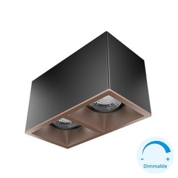 GOYA GY 1862-8 2x8 Watt Siyah-Rose DİMLİ Sıva Üstü İkili LED Spot