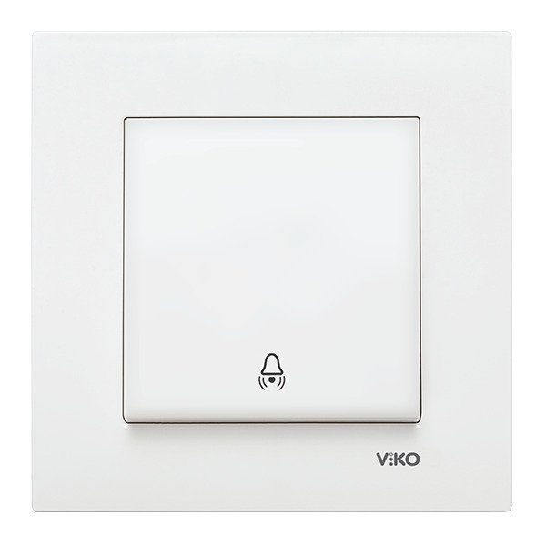 VİKO Karre/Meridian 90967006 Zil Anahtarı (Düğme+ Mekanizma) [Beyaz]